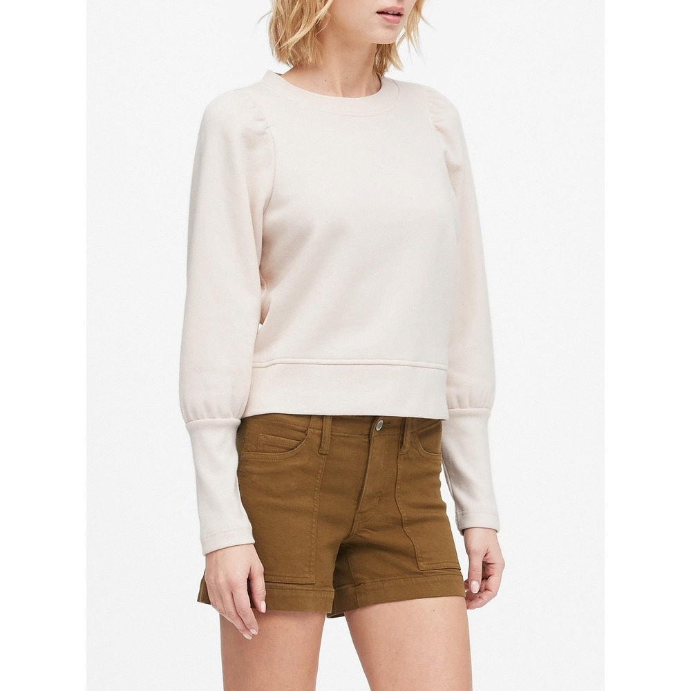 Banana Republic Puff Sleeve Sweatshirt Small NWT